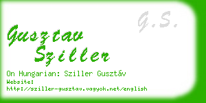 gusztav sziller business card
