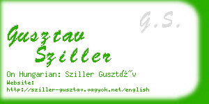 gusztav sziller business card